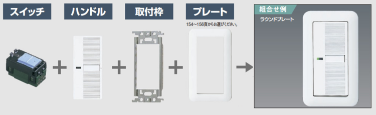 スイッチの部品の種類